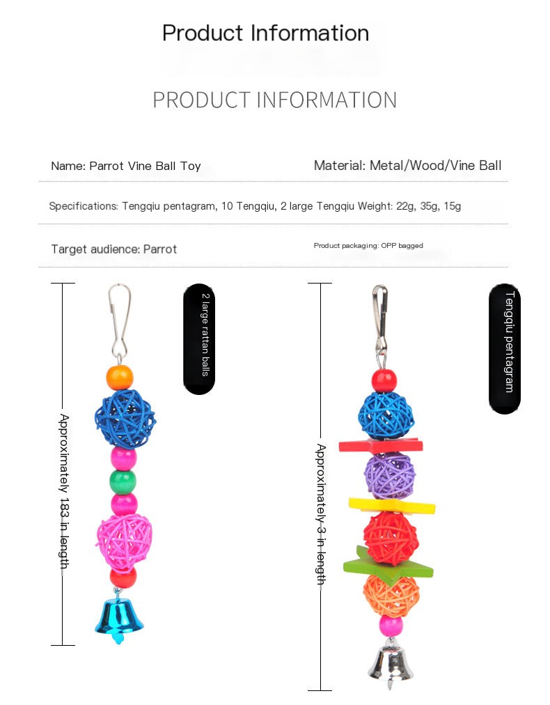 Chew Toy Rattan Balls