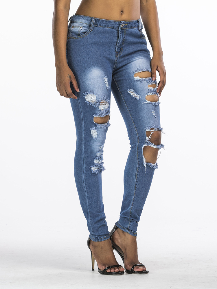 Ripped Denim Trousers Image 1