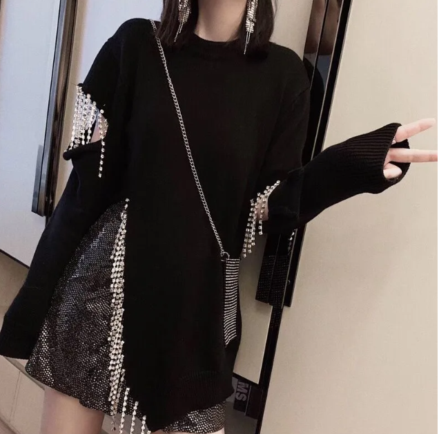Rhinestone Sweater Image 1