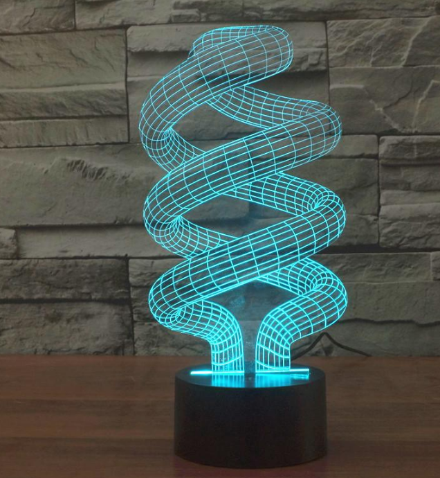 3D Spiral LED Lighting Lamp