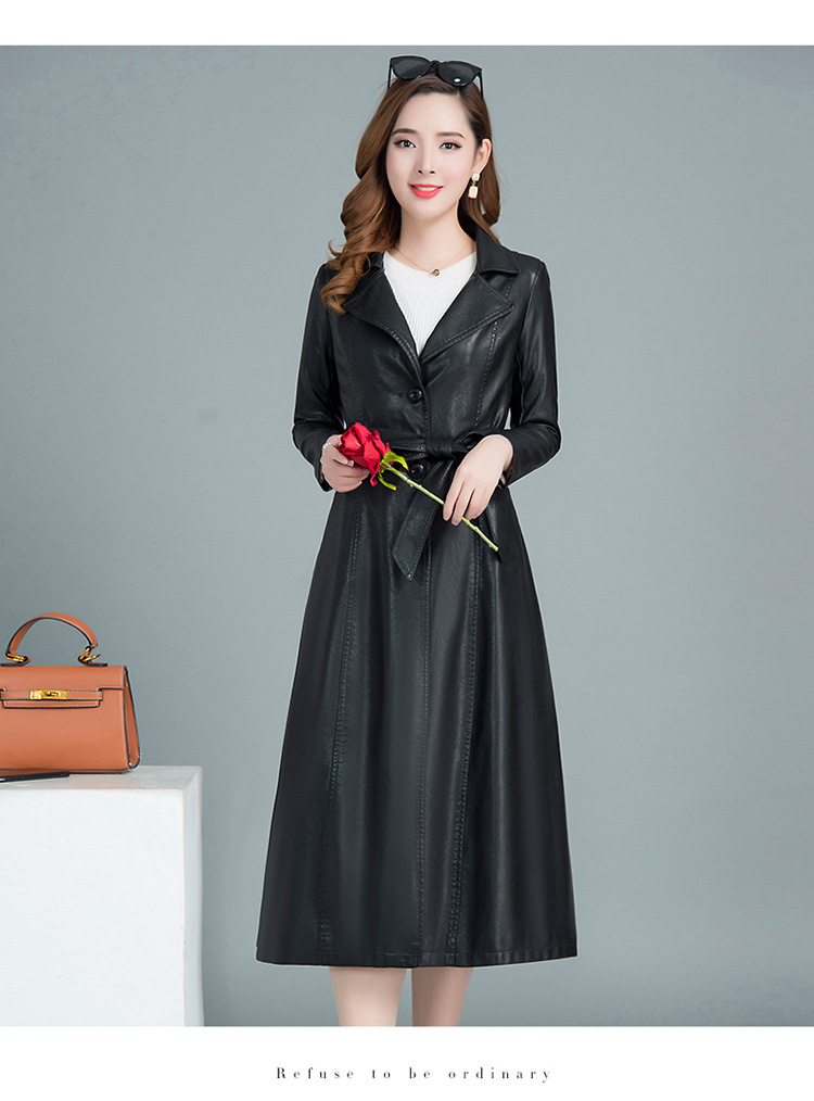 Oversized Long Leather Coat 6