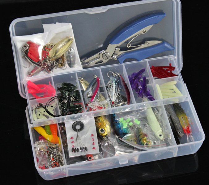 132 Pcs Fishing Lures Set Mixed Minnow Hooks Fish Lure Kit In Box Artificial Bait Fishing