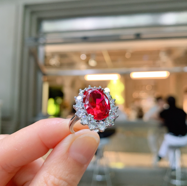 Burmese Ruby Set Crystals Are Clean And Good In Color