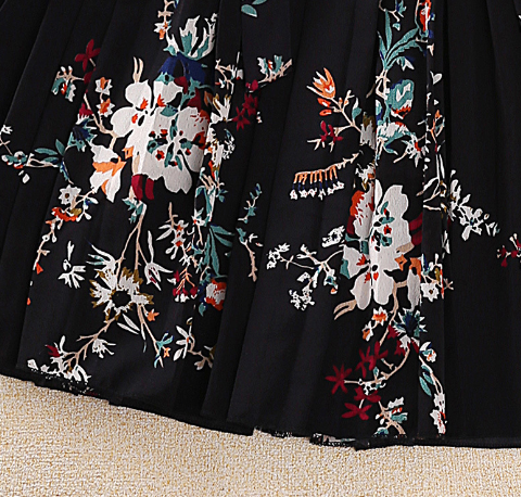 Black Printed Dress Image 5