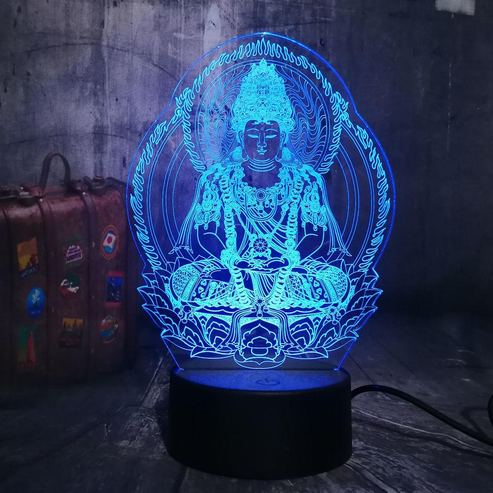 3D Buddha Night Light Remote Control