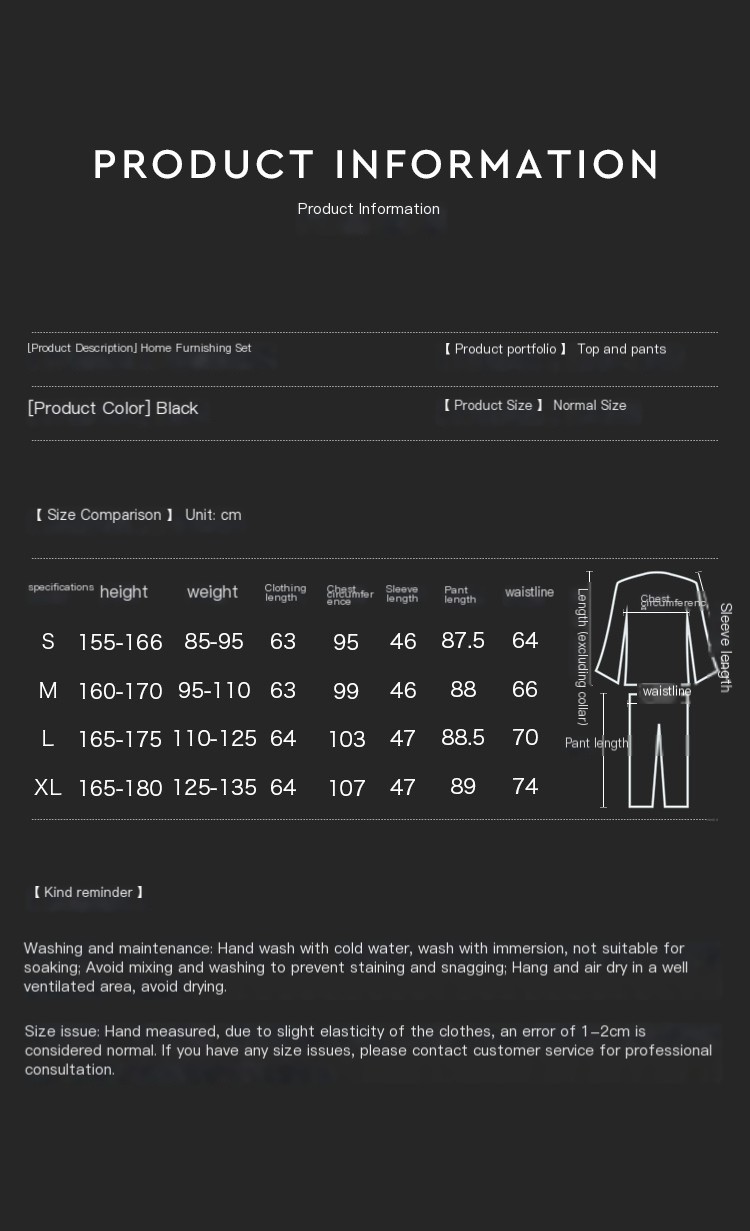 Retro Black Home Clothes
