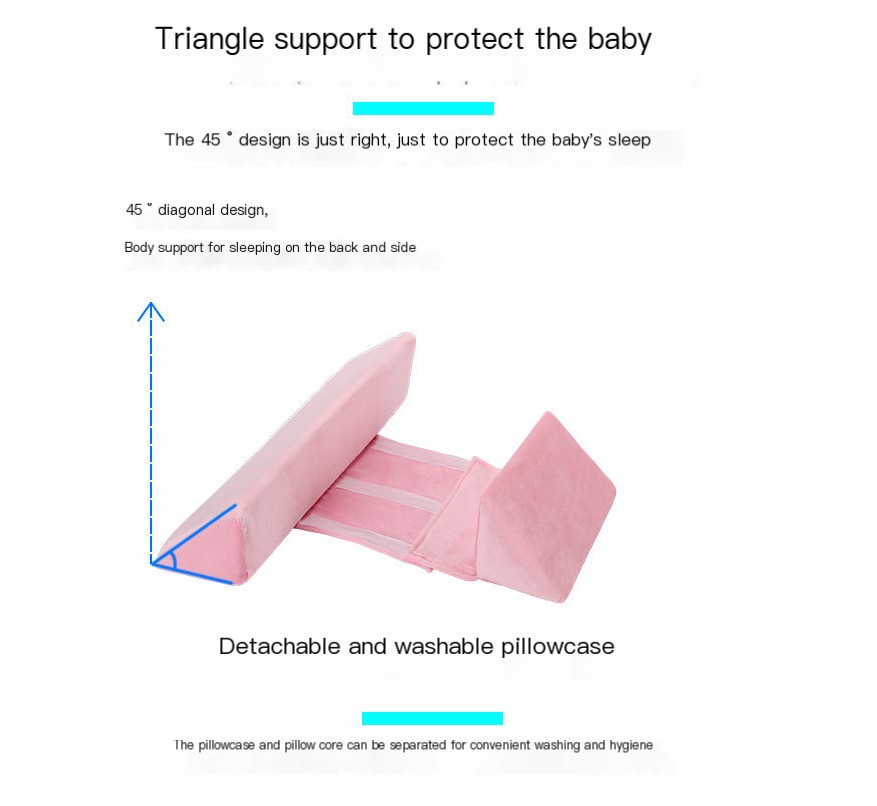 Triangular Baby Pillow Blue