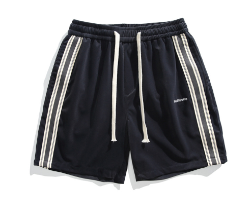 Side Rough-grain Stitching Shorts - Image 3