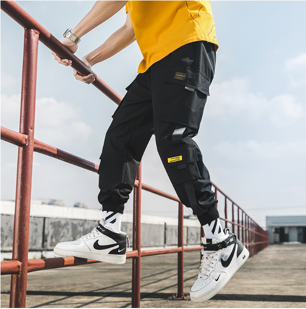 High-Waist Cargo Jogger Pants