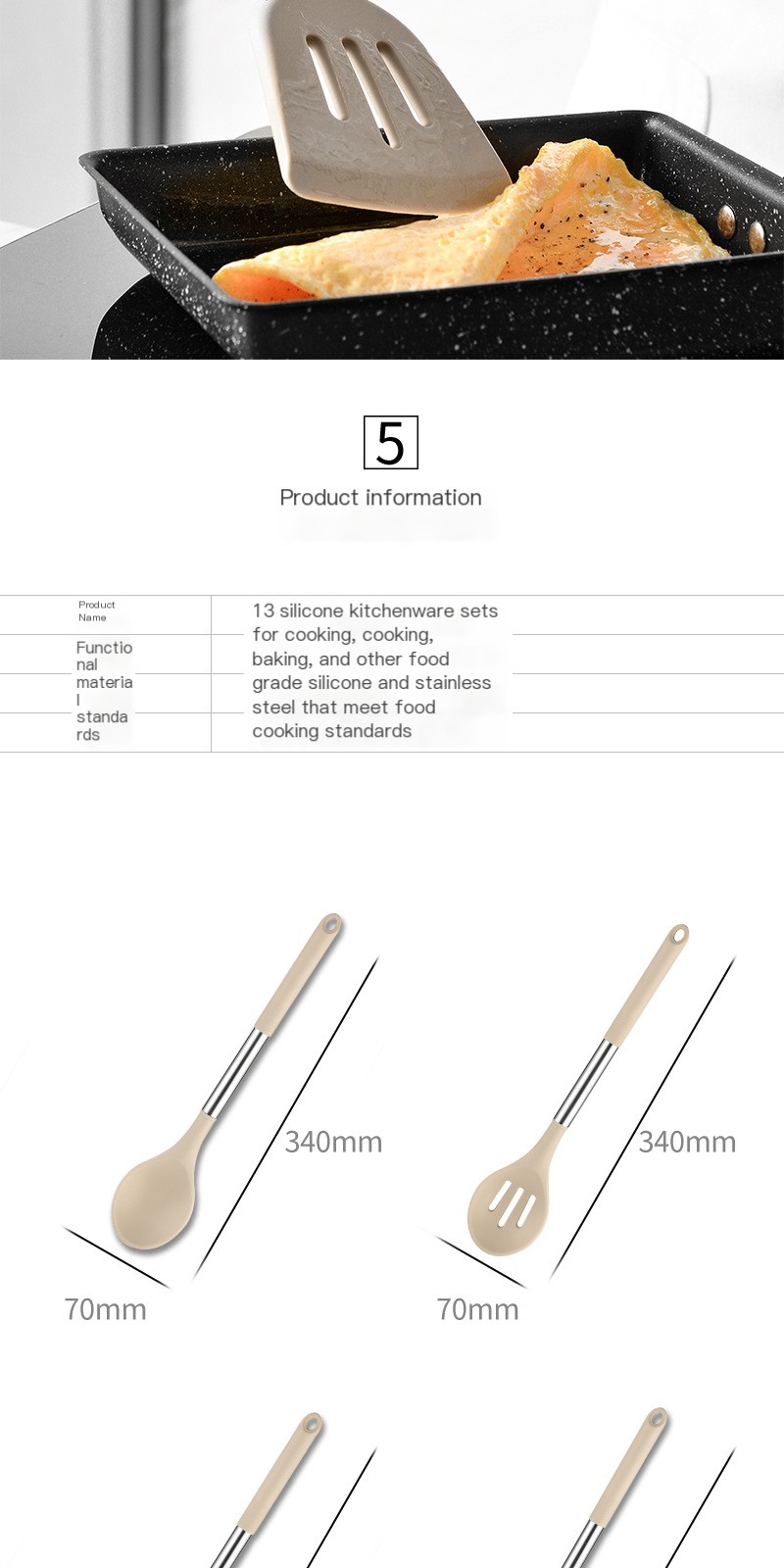 Silicone Kitchen Utensil Set