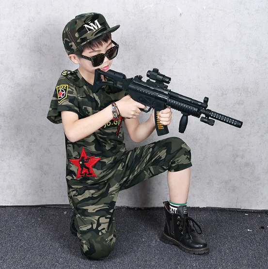 Summer Baby Boys Clothes Set Short Sleeve T-shirt Pants Outfits Fashion Camouflage Kids Costume 2024 New Children Clothing Suits
