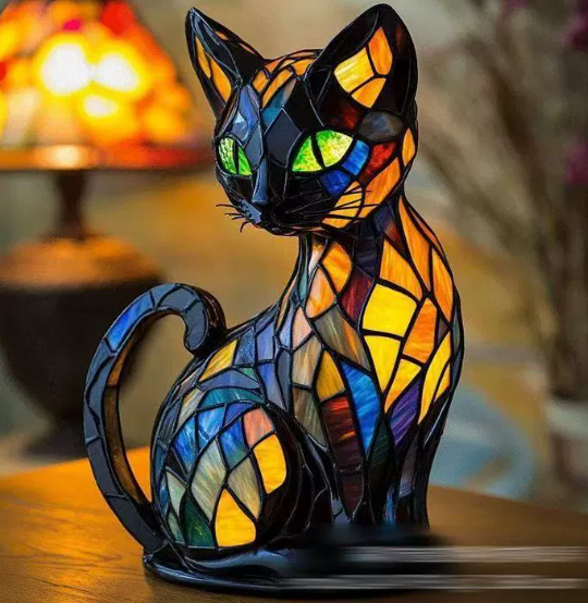 Super uniek glas-in-lood stijl dierenlampen image