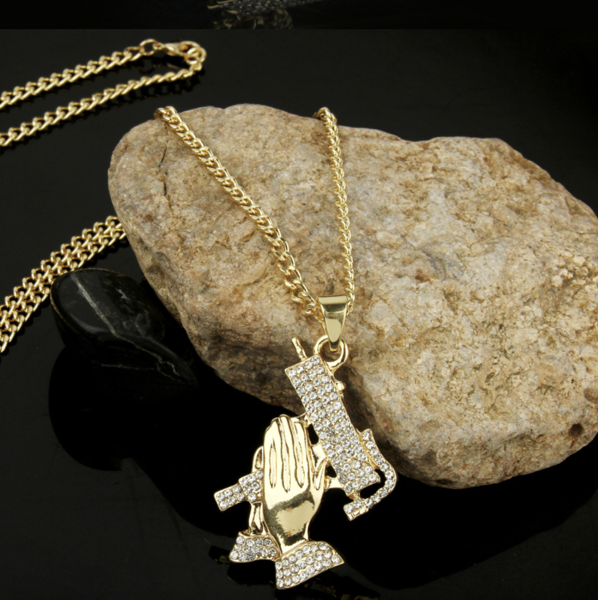 Prayer Hand Necklace Image 3