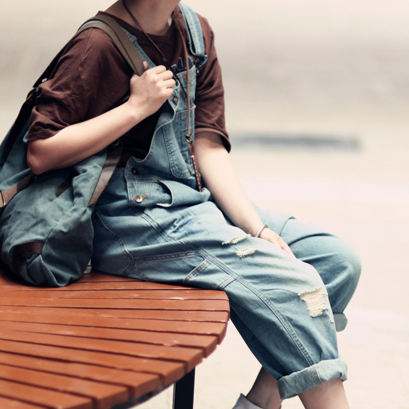 Bib Overalls in Light Blue