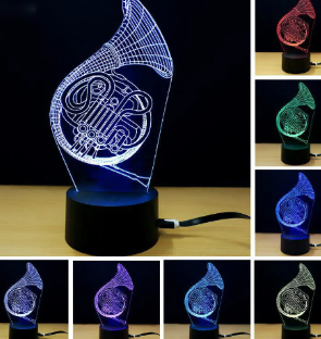 French Horn LED Lamp 4