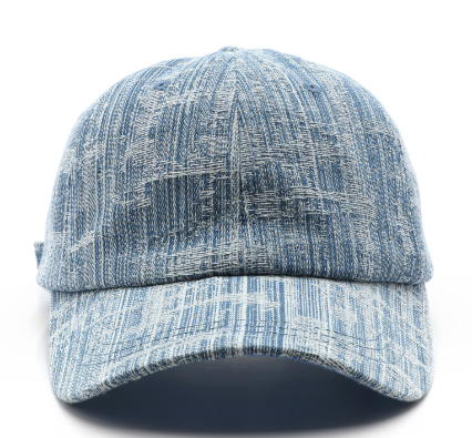 Blue Striped Baseball Cap Image 3