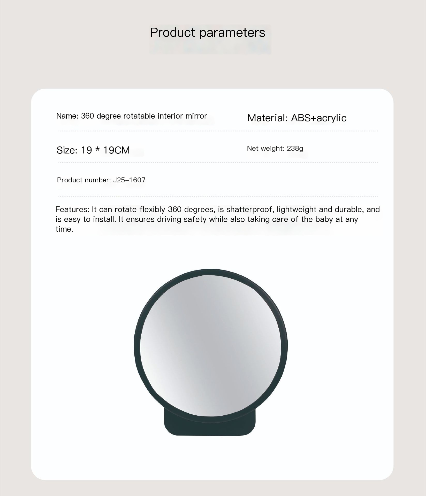 JOYBI Car Baby Observation Mirror Image 2