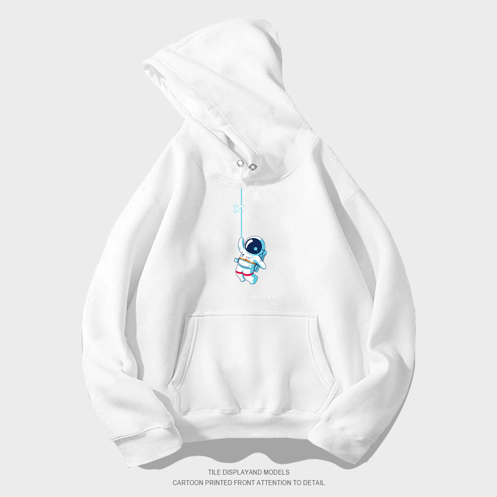 Korean Loose Hoodie White