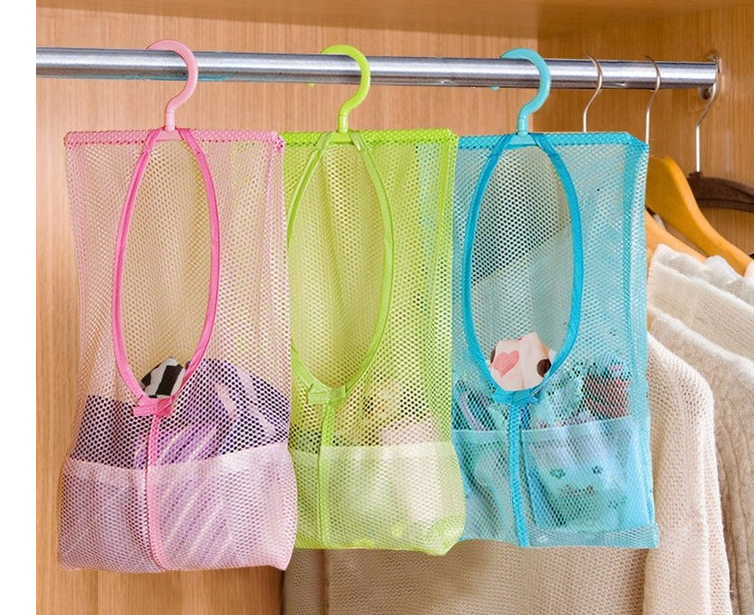 Blue Hanging Storage Mesh Bag