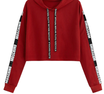 Hooded Cropped Sweatshirt Image 2