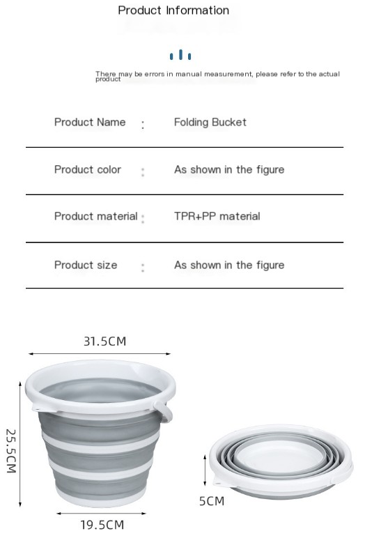 Portable Folding Bucket Image 1