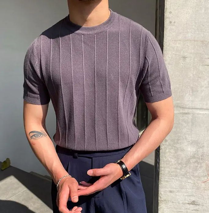 Men's Korean Round Neck T-Shirt 10