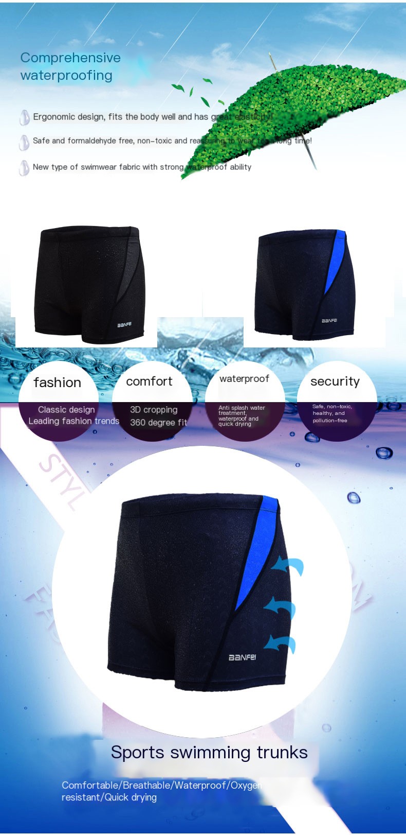 Men's Flats Spa Swim Trunks - Image 3