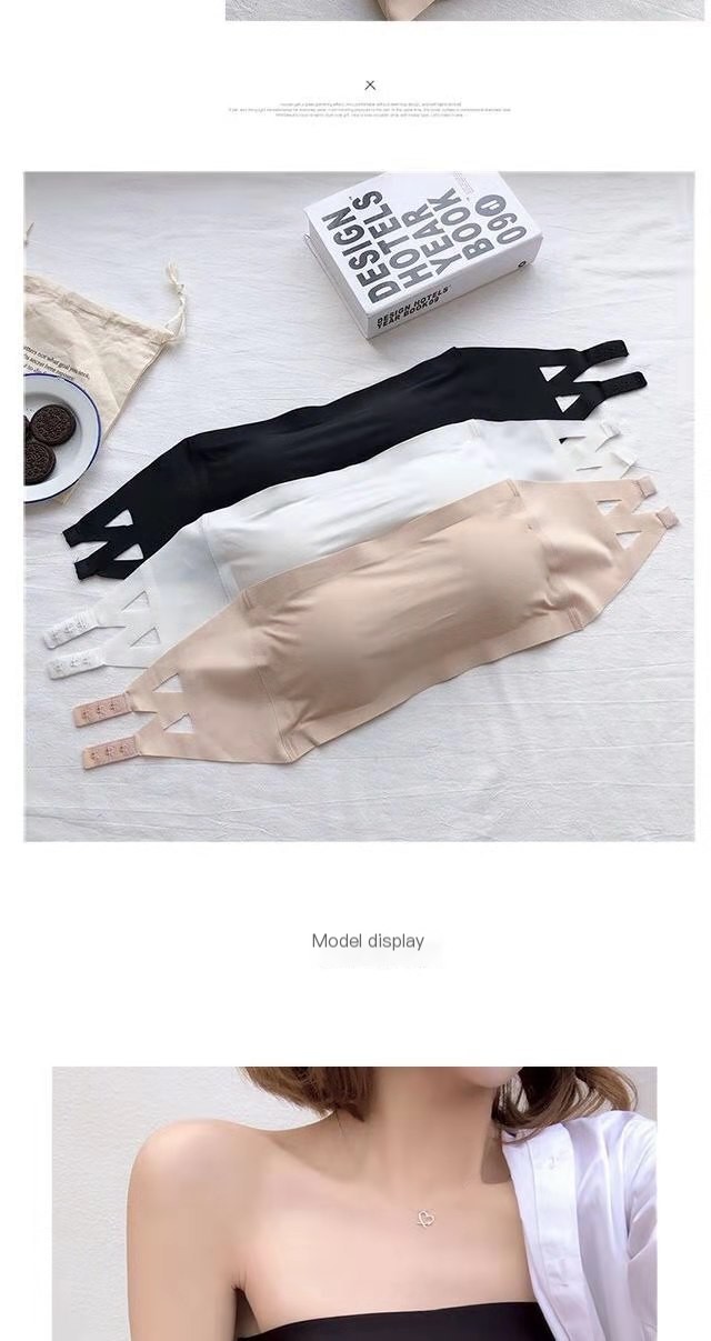 White Ice Silk Strapless Bra