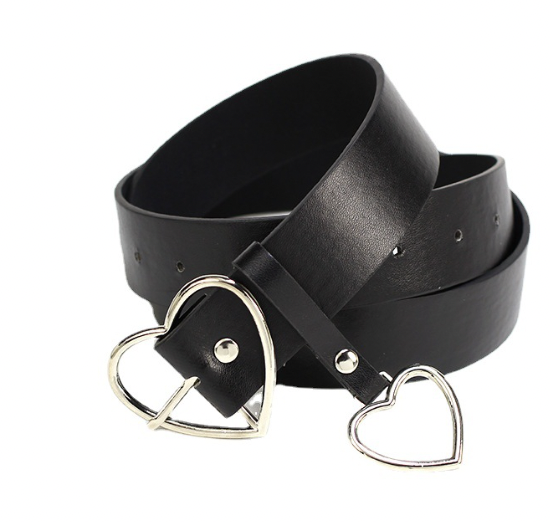 Heart Shaped Buckle Belt Gold