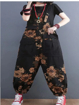 Vintage Oriental Floral Jumpsuit 1