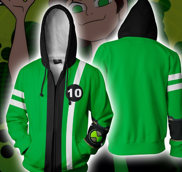 3D Anime Printed Zip-Up Hoodie Image 3