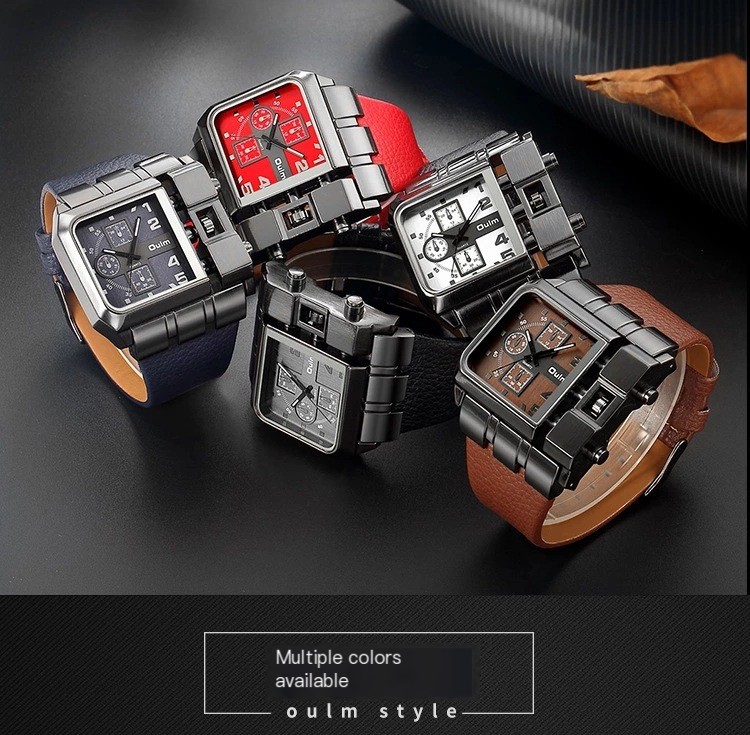 Oulm Big Dial Watch - Black Color