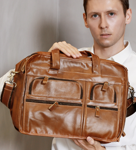 Vintage Casual Leather Backpack Image 4
