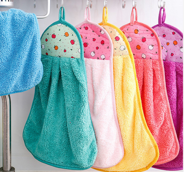 Coral Velvet Hand Towel Yellow