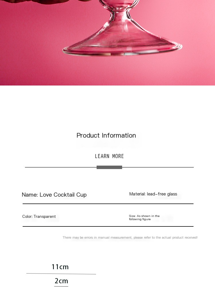 Heart-Shaped Cocktail Glass 1