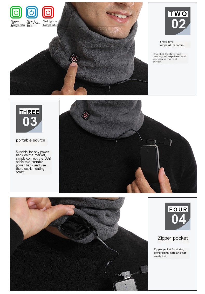 Electric heating scarf