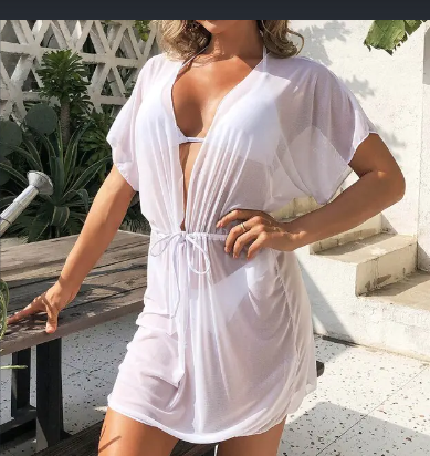 Women’s Sheer Mesh Cover-Up Shorts Image 8