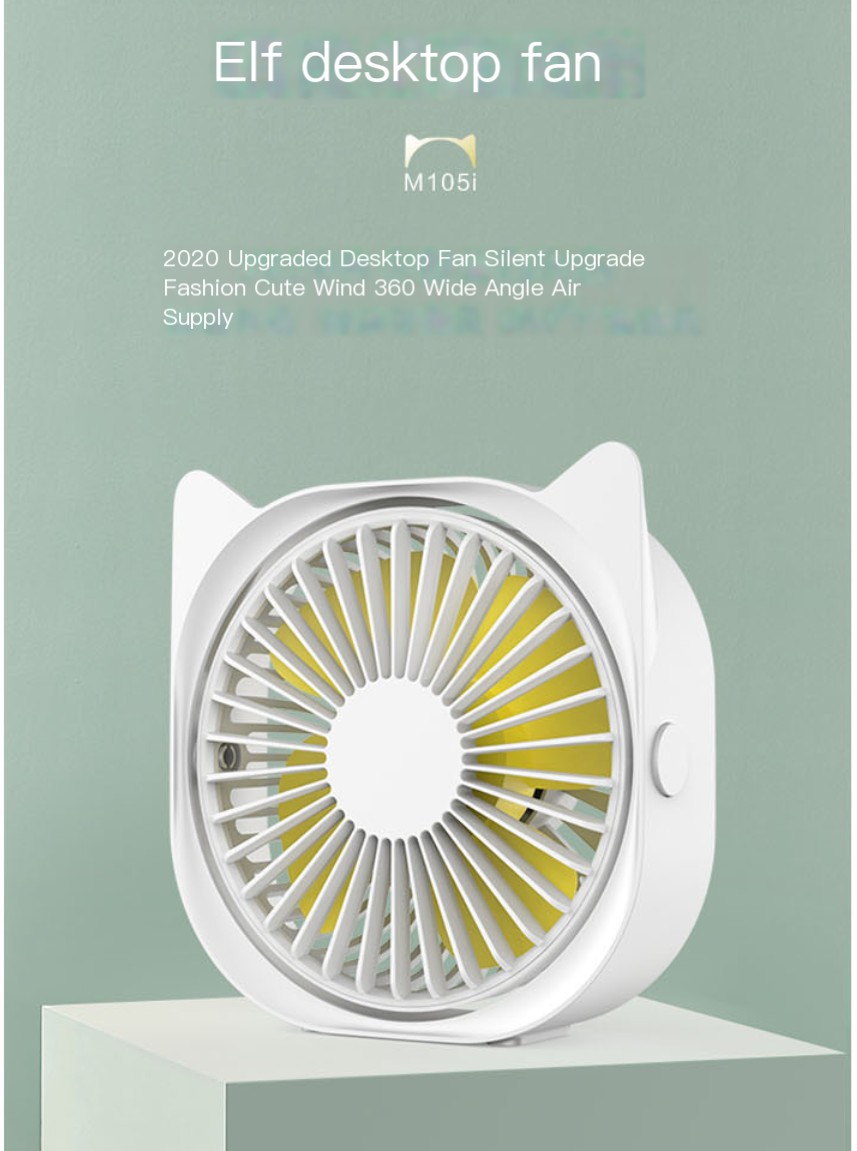 Cat Ear Mini Fan Pink