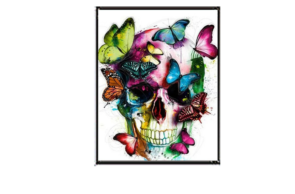 Skull Butterfly Diamond Painting