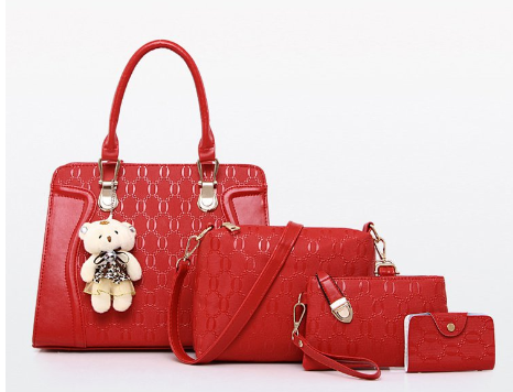 Women's Solid Color Bag Set Image 7