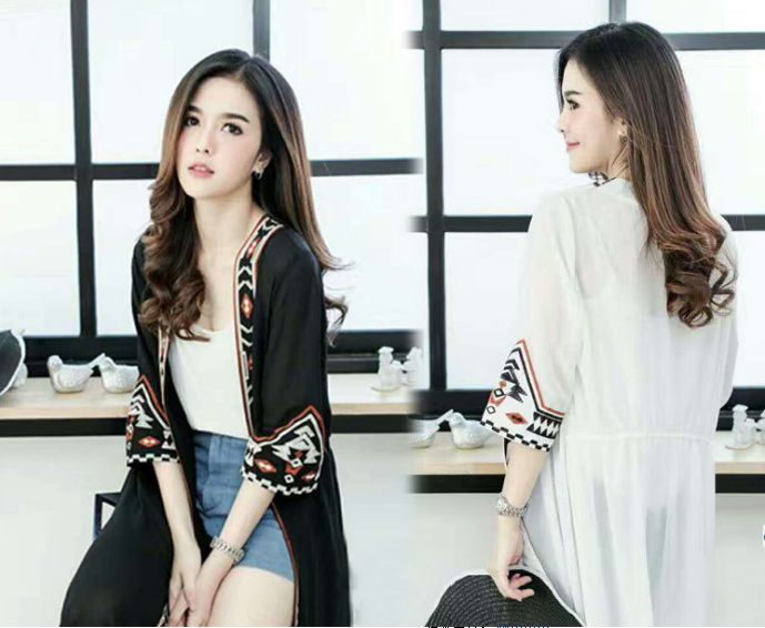 National Style Retro Cardigan - Styled