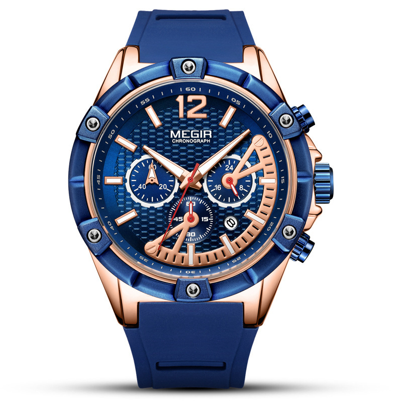 MEGIR Men's Sports Watch - Rose Blue