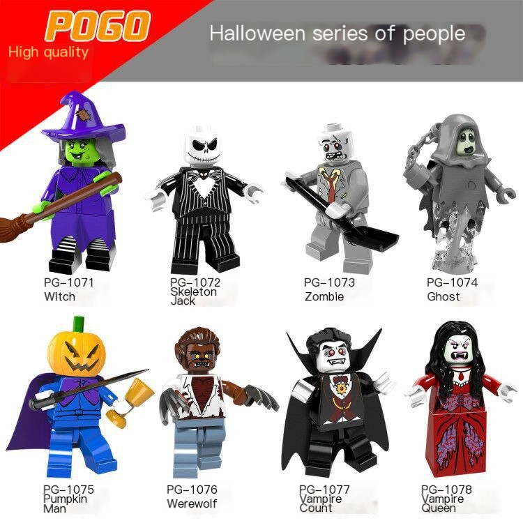 Pompoen Man Heks Vampier Mini 3D DIY Figure