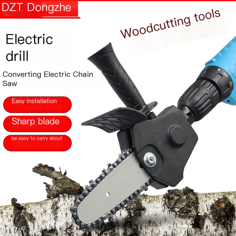 Electric Chainsaw in Action