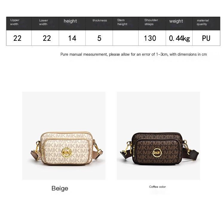 Chic crossbody bag in coffee