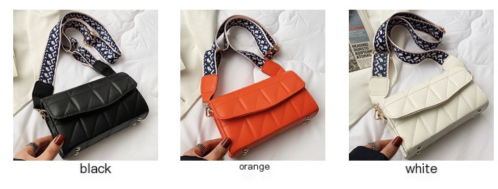 Wide Strap Small Square Bag
