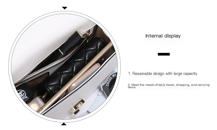 Striped Satin Woven Bag - Image 4