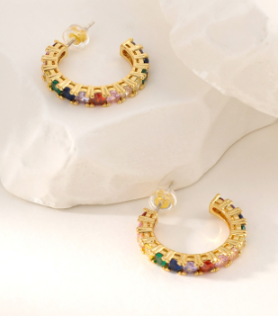 Colorful Zircon Earrings