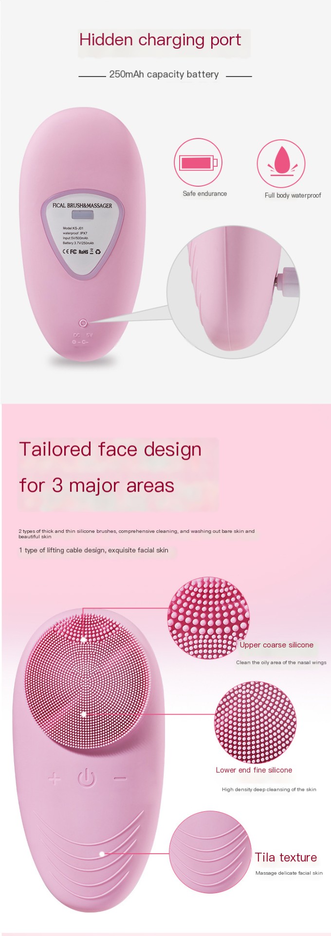 Silicone Electric Facial Cleansing Brush