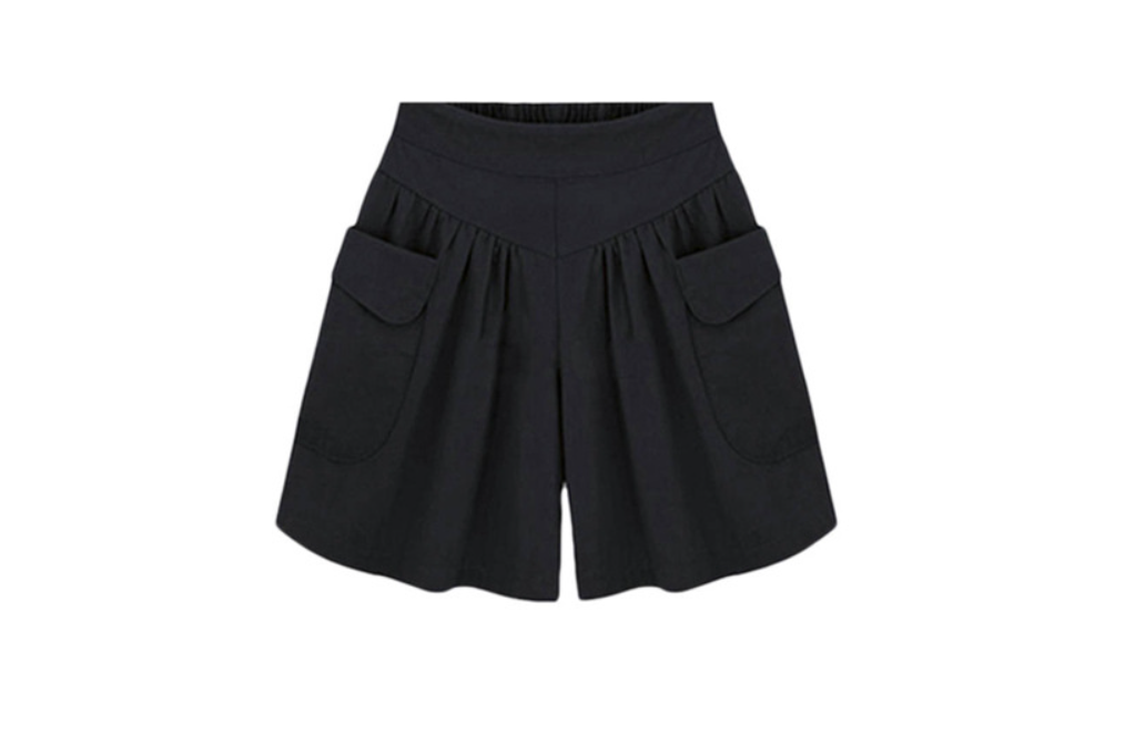 Army Green Wide Leg Shorts